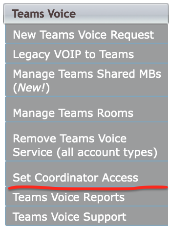 Set Teams Voice Coordinator Access