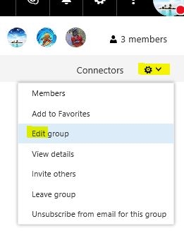 Office 365 Group Owner Subscription Settings